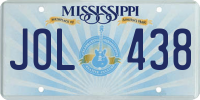 MS license plate JOL438