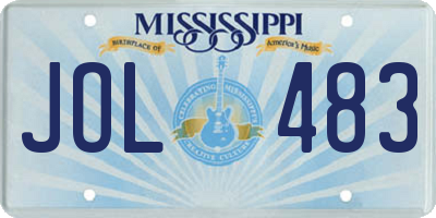 MS license plate JOL483