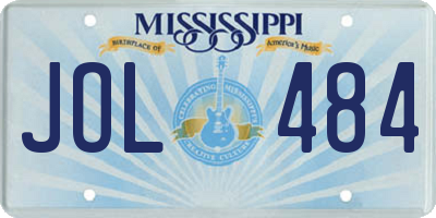 MS license plate JOL484