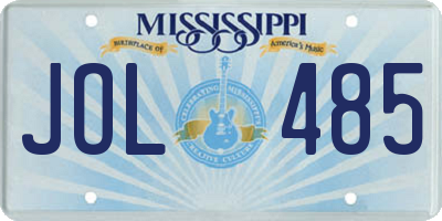 MS license plate JOL485