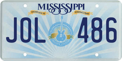 MS license plate JOL486