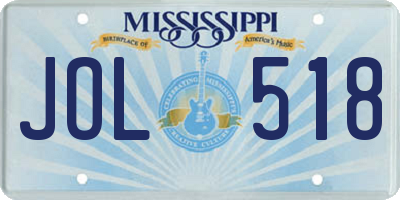 MS license plate JOL518
