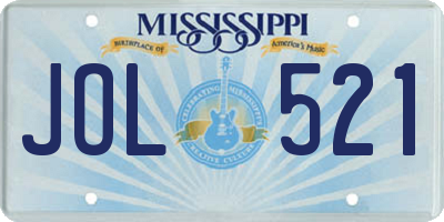MS license plate JOL521