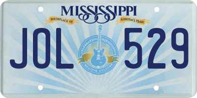 MS license plate JOL529