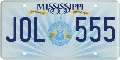 MS license plate JOL555