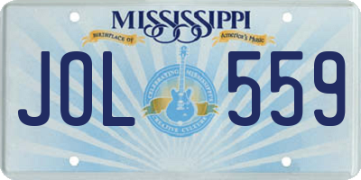 MS license plate JOL559
