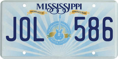 MS license plate JOL586