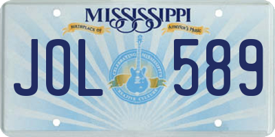 MS license plate JOL589