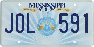 MS license plate JOL591