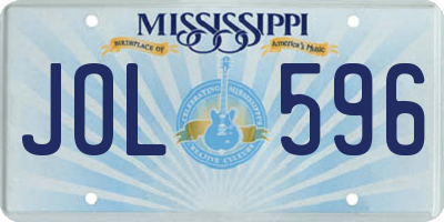 MS license plate JOL596
