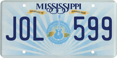 MS license plate JOL599