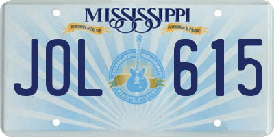 MS license plate JOL615