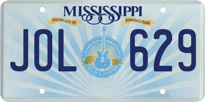 MS license plate JOL629