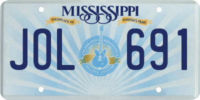 MS license plate JOL691