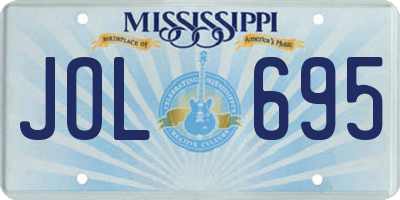 MS license plate JOL695
