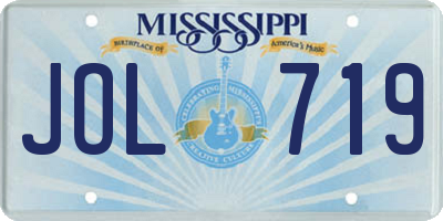 MS license plate JOL719