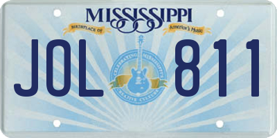 MS license plate JOL811