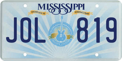 MS license plate JOL819