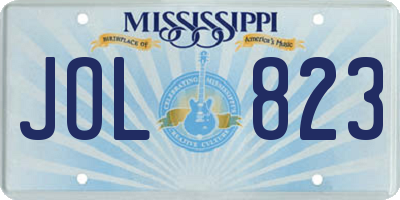 MS license plate JOL823