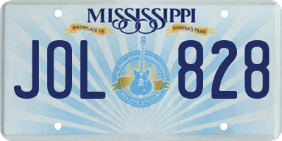 MS license plate JOL828