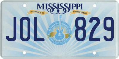 MS license plate JOL829