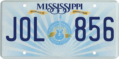 MS license plate JOL856
