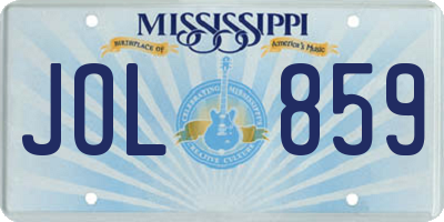 MS license plate JOL859