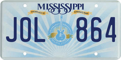 MS license plate JOL864