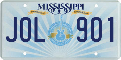 MS license plate JOL901