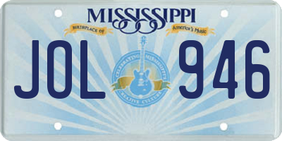 MS license plate JOL946