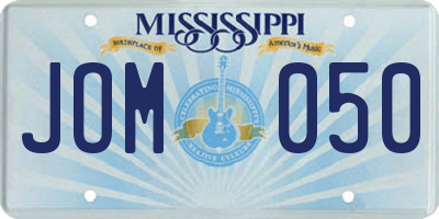 MS license plate JOM050