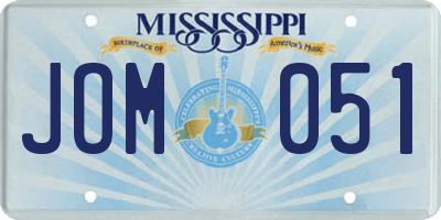MS license plate JOM051