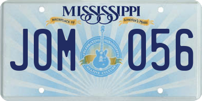 MS license plate JOM056