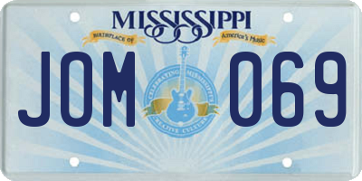 MS license plate JOM069