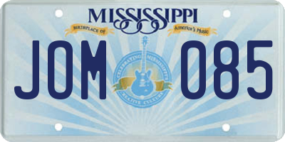 MS license plate JOM085