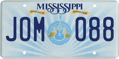 MS license plate JOM088