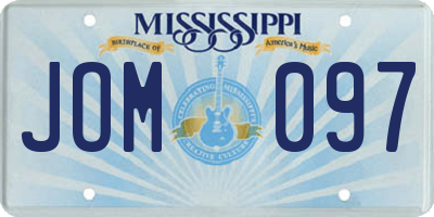 MS license plate JOM097