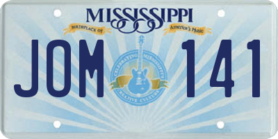 MS license plate JOM141