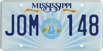 MS license plate JOM148