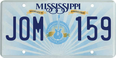 MS license plate JOM159