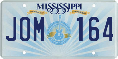 MS license plate JOM164