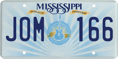 MS license plate JOM166