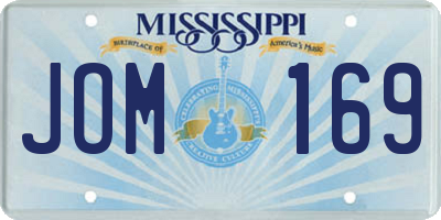 MS license plate JOM169