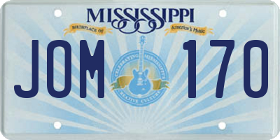 MS license plate JOM170