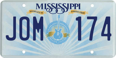 MS license plate JOM174