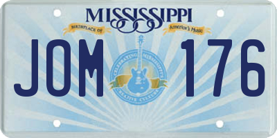 MS license plate JOM176