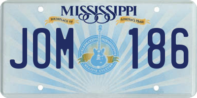 MS license plate JOM186