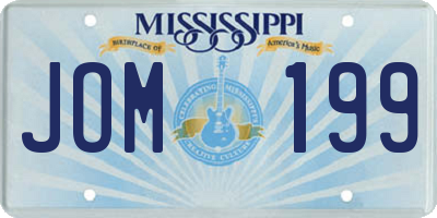 MS license plate JOM199