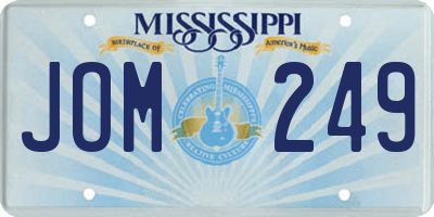 MS license plate JOM249