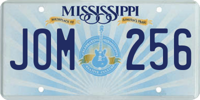MS license plate JOM256